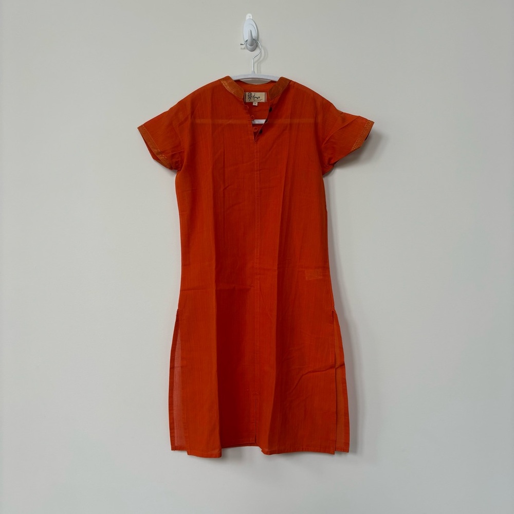 Orange Isha Cotton Kurta
